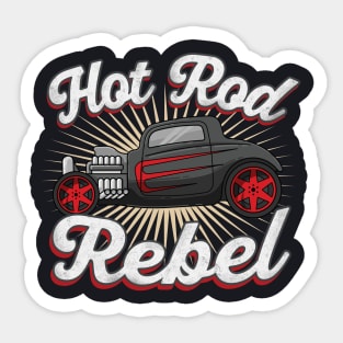 Hot Rod Rebel retro Car Sticker